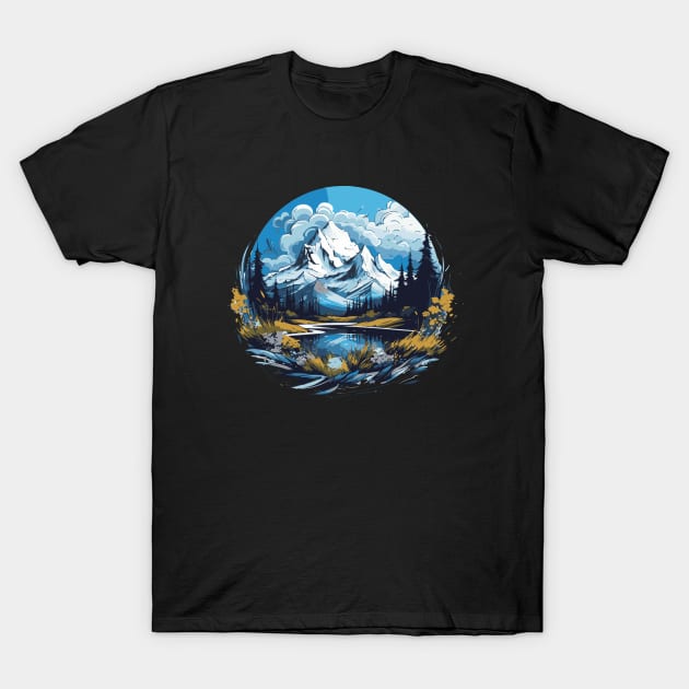 Nature Artwork Mountains T-Shirt by vectrus